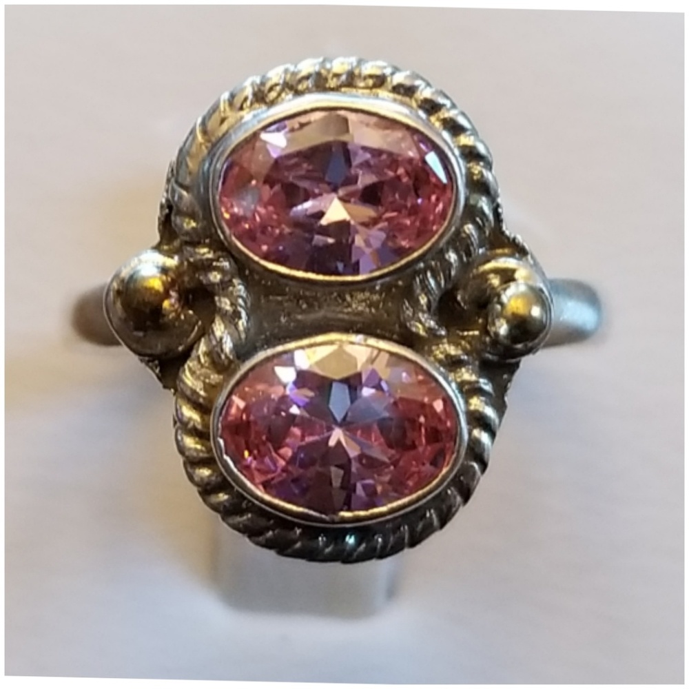 Genuine 4ct Pink Kunzite Ring Size 6